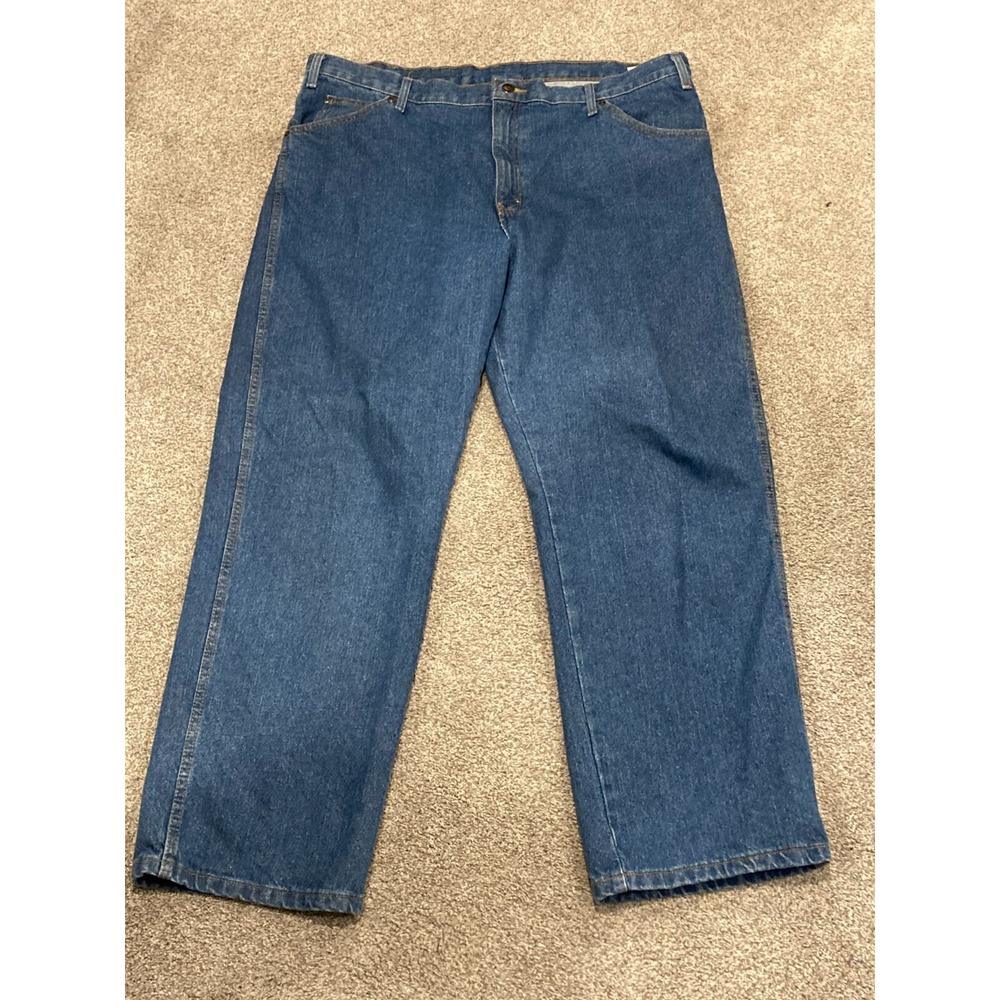 Dickies Carpenter Jeans Men 40x30‎ Blue Straight Relaxed Dark Wash Denim Pants